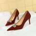 3391-AK31 European And American Style Fashionable Shoes, Thin Heel, Shallow Mouth, Pointed Toe, Sparkling Rhinestone_vogvips.com