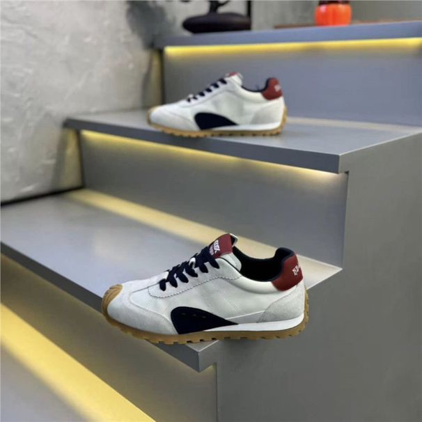 "Sanshang" New Thick-Soled Solid Color Leather Patchwork Sports Shoes, Breathable, Odor-Resistant, Sweat-Proof,_vogvips.com