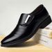 Large Size Casual Trendy Formal Attire, One Foot Leather Shoes, Men's British And Korean Version, Pointed Toe_vogvips.com