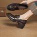 Coarse Heel Commuting Platform Camellia Loafers Women's Single Shoes And Small Leather Shoes_vogvips.com