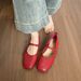 Retro French Single Shoes Women's Flat Ballet Shoes Light Mouth Soft Sole Evening Mary Jane Shoes_vogvips.com
