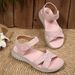 Cross-border 2026 Summer New Thick-soled Sandals With Velcro, Soft-soled Casual Fashion Plus-size Women's Shoes_vogvips.com