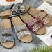 Women's Shoes Large Size Summer Women's Slippers Fashionable Diamond Buckle Cork Slippers_vogvips.com