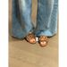 Leather Version~Vintage Brown Casual Open-toe Flat Sandals For Women With A Stylish Woven Design And Chunky Heel_vogvips.com