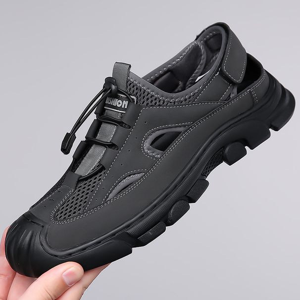 Hollow Men's Sandals With Soft Sole 2025 Summer New Vietnam Roman Leisure Beach Cave Hundred Pagoda Baotou Leather Shoes_vogvips.com