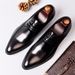 New men's formal leather shoes leather British business leather shoes men plus size shoes men's shoes_vogvips.com