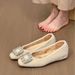 Ernie Temperament Woolen Square Head Rhinestone Square Buckle Inner Height-increasing Single Shoes Women's Autumn Velvet Single Shoes_vogvips.com