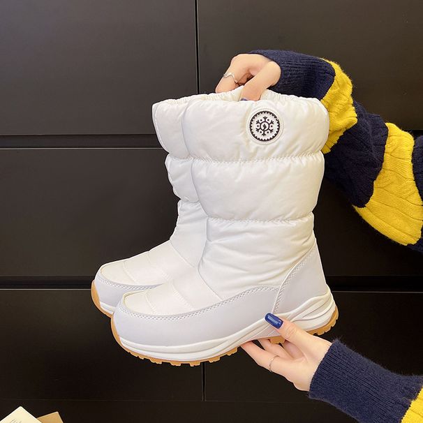 Korean For Men And Women Couples, Fleece-Lined, Thickened, Warm, Casual Cotton Shoes, Non-Slip Snow Boots, Women's Shoes_vogvips.com