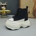 Ultra 14cm High Top Women's Autumn Winter New Style Hidden Heel 12cm Short Boots Petite Fashion Fleece Casual Shoes_vogvips.com