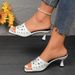 Large Size In Summer 2025, New Fish Mouth Casual Wear, Slim Heel Cool Slippers For Women_vogvips.com