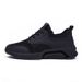 Euro Step All Summer Breathable Cloth Work Soft Sole Non-Slip Pure Black Men's Shoes_vogvips.com