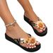 Cross-border European And American Women's Sandals 2026 New Model Bohemian Floral Casual Beach Flat Flip-flops_vogvips.com