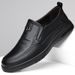 2025 Spring And Autumn Business Leisure Lace Up Men's Leather Soft Bottom Middle Aged Dad Shoe Cover Foot Single Shoes_vogvips.com
