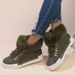 Women's Shoes Winter Boots Low-Cut Faux Fur Lined Round Toe Slip-Resistant Rubber Sole Casual Ankle Boots Large Size Turn Up Plus Velvet Martin Boots_vogvips.com