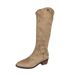 Plus Size New Style Riding Mid-Calf Slouch Two-Way Wear Suede Pointed Toe Versatile Over-the-Knee Boots_vogvips.com