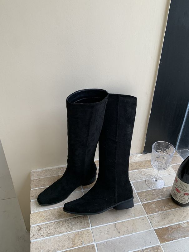 955-8~ Chunky Heel French Style Over-the-Knee Women's 2024 New High Tube Riding Boots_vogvips.com
