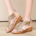 Women's Shoes, Wedge Heel 2025 Summer New High Heels, Anti Slip Breathable Sandals, Women's Fashion Trend_vogvips.com