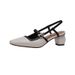 2023 Spring Summer New Style Closed Sandals Women, Chunky Heel, Fashionable Versatile Square Toe Backless Single Shoes,_vogvips.com