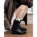 Gravity French Pointed Toe Chunky Heel Ruched Slouch For Women 2025 New Western Slimming Riding Boots_vogvips.com
