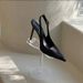 2025 New Peep Sandals For Women Champagne Color Stiletto Pointed Toe French Style Elegant One Strap High Heels Stunning_vogvips.com