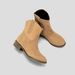 Fashion Women's Low-Cut Suede Ankle Boots – Comfortable Slip-On Casual Booties With PU Upper & Rubber Sole (Sizes 34-48)_vogvips.com