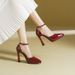 MTX 105-5 Sexy Elegant Pointed Toe Stiletto Heels One-Strap Hollow High Heel Sandals Waterproof Platform Comfortable Single_vogvips.com