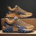 Leather-top waterproof daddy shoes men's platform elevating sports casual shoes men's fashion shoes_vogvips.com