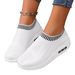 New Plus Size Fly Woven Sports Elastic Socks, Summer Women's Shoes, New Foot Pedals_vogvips.com