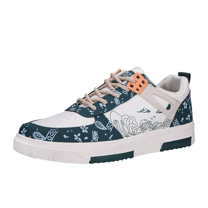 Men's Shoes Spring New Style Trend Casual Men's Sports Shoes Color Matching Contrast Color Lace Up Youth Sneakers C022_vogvips.com
