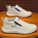 A Pair Of Men's Shoes For Spring Breathability, Anti-Slip And Wear-Resistant Leather Shoes For Work On Construction Site_vogvips.com
