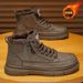 Winter Fleece-Lined High-Top Martin Boots For Men, Black Leather Work Shoes, Non-Slip, Wear-Resistant, Thickened, Warm S_vogvips.com