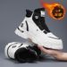 European Warm Series Autumn Winter New Leather Warm High-top Martin With Rotating Buckle Slip-on Outdoor Sports Yellow Men's Boots_vogvips.com