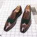 Euro Step 48 Large Size Spring And Autumn New Men's Low-top Brogue Carved Business Formal Casual Pointed Leather Shoes 1799_vogvips.com
