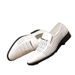 Euro Step Plus Size Leather Summer Pointed Toe Hollow Slip-On Business Breathable Casual Shoes_vogvips.com