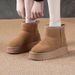 Wool Petite Snow Boots For Women With 9cm Hidden Heel, Sheepskin Thick Sole High Heels, Small Size Cotton Shoes 31 32 33_vogvips.com