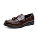 Euro Step Large Size Tassel Slip-On Men's 2025 New Brogue British Style Pointed Leather Shoes Loafers For Men_vogvips.com