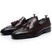Euro Step Classic Tassel British Style Casual Genuine Leather Korean Trend Loafers Men's Slip-On Shoes_vogvips.com