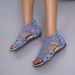 Cross-border Plus-size Women, New Summer European And American Style Flat Cross-strap Open-toe Roman Sandals For Women_vogvips.com