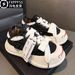 Celebrity Canvas W, Open Smile Thick Sole Height Increasing Beggar Couple Style Sneakers, Platform White Shoes For_vogvips.com