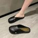 Summer New Fish Mouth Internet Celebrity Closed-Toe Half Slippers Women, Comfortable Lazy Slippers, Soft Sole Sandals_vogvips.com