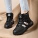 Winter New Snow Boots For Women, Fleece-Lined Thickened, Outdoor Warm Boots, High-Top, Snow-Proof And Slip-Resistant,_vogvips.com