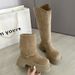 Two-Way Wear Foldable Height-Increasing Over-the-Knee For Women Thick Sole Autumn Winter New Slimming Mid-Calf Long_vogvips.com