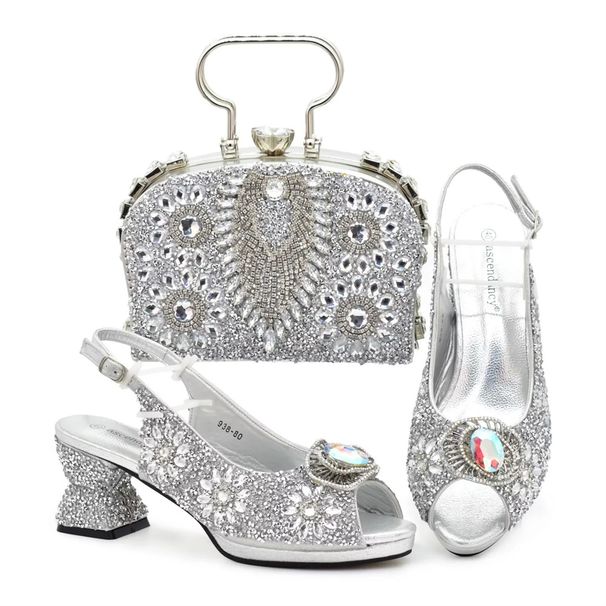 New fashion fish mouth high shoes shoes and bags to match plus-size wedding parties_vogvips.com