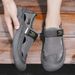 sandals 2025 Summer New Leather Casual Beach Mesh Breathable Soft Bottom Hole Shoes Men's Fashion Versatile Casual Daily_vogvips.com