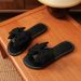 2025 New European And American Style Round-Toe Butterfly Flower Slippers Women, Fashionable Flat Heel Large Size Sandals_vogvips.com
