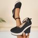 Women's Color Block Wedge Heel Shoes Summer Style Plus Size Shallow Mouth European American Platform Shoes Size 43_vogvips.com