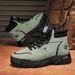 Martin 2025 Autumn New British Style Workwear Yellow Men's High-top Outdoor Waterproof Leather Boots_vogvips.com