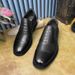 Formal business leather shoes for men soft sole triples for men black interview shoes for men_vogvips.com
