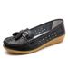 Summer Hollow New Leather Shoes For Middle-aged And Elderly Women, Single Shoes, Loafers, Soft Sole Wedge Shoes, Hole Shoes For Women_vogvips.com