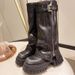 2023 Spring And Autumn New Over-the-Knee Long For Women Martin With Belt Buckle Thick Sole Motorcycle Riding High Tube_vogvips.com